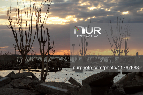 Images show Villa Epecuen, a flooded Argentine tourist town located in the Adolfo Alsina district, Buenos Aires province. 