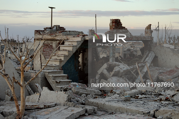 Images show Villa Epecuen, a flooded Argentine tourist town located in the Adolfo Alsina district, Buenos Aires province. 