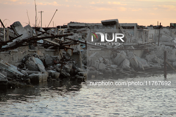 Images show Villa Epecuen, a flooded Argentine tourist town located in the Adolfo Alsina district, Buenos Aires province. 