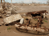 Images show Villa Epecuen, a flooded Argentine tourist town located in the Adolfo Alsina district, Buenos Aires province. (