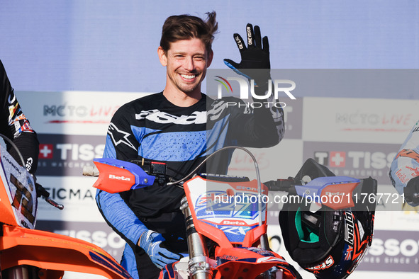 Casey Stoner attends the Champions Charity Race Legend at MotoLive during the 110th edition of EICMA Milan Motorcycle Show at Rho Fiera Mila...