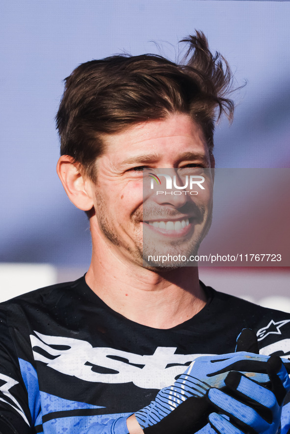 Casey Stoner attends the Champions Charity Race Legend at MotoLive during the 110th edition of EICMA Milan Motorcycle Show at Rho Fiera Mila...