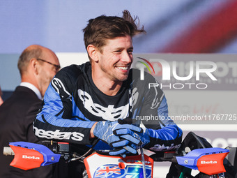 Casey Stoner attends the Champions Charity Race Legend at MotoLive during the 110th edition of EICMA Milan Motorcycle Show at Rho Fiera Mila...