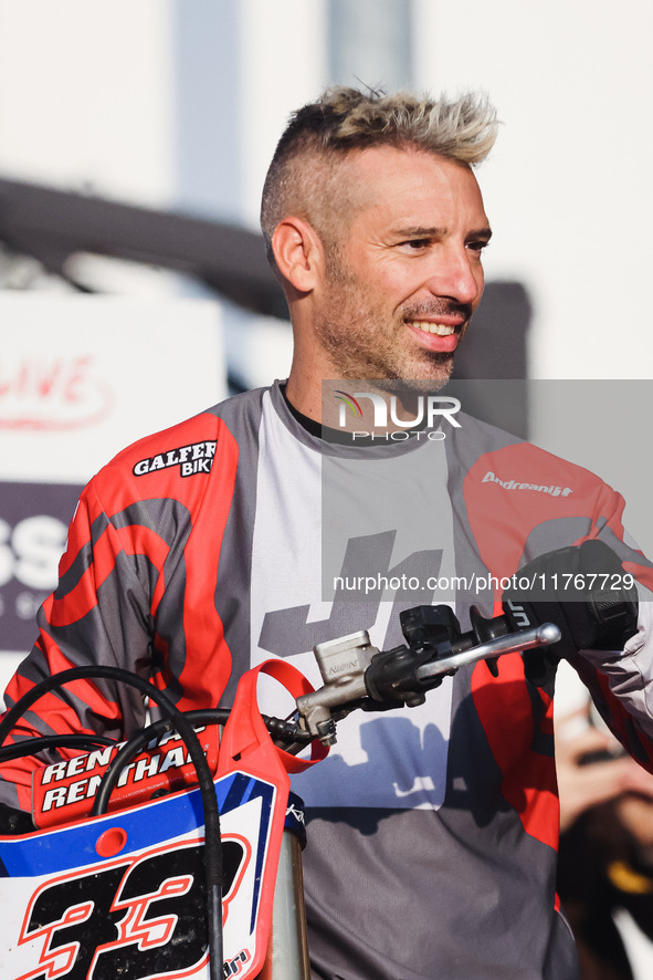 Marco Melandri attends the Champions Charity Race Legend at MotoLive during the 110th edition of EICMA Milan Motorcycle Show at Rho Fiera Mi...