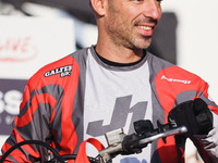 Marco Melandri attends the Champions Charity Race Legend at MotoLive during the 110th edition of EICMA Milan Motorcycle Show at Rho Fiera Mi...