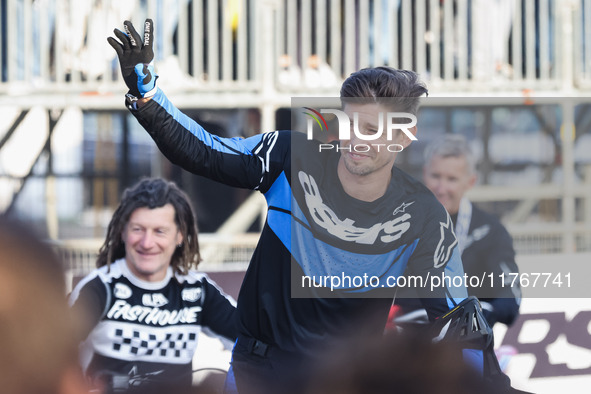 Casey Stoner attends the Champions Charity Race Legend at MotoLive during the 110th edition of EICMA Milan Motorcycle Show at Rho Fiera Mila...