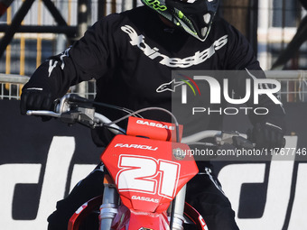 Troy Bayliss attends the Champions Charity Race Legend at MotoLive during the 110th edition of EICMA Milan Motorcycle Show at Rho Fiera Mila...