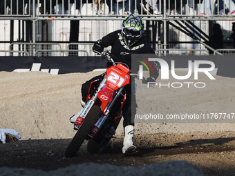 Troy Bayliss attends the Champions Charity Race Legend at MotoLive during the 110th edition of EICMA Milan Motorcycle Show at Rho Fiera Mila...