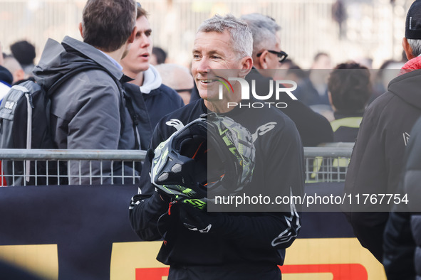 Troy Bayliss attends the Champions Charity Race Legend at MotoLive during the 110th edition of EICMA Milan Motorcycle Show at Rho Fiera Mila...