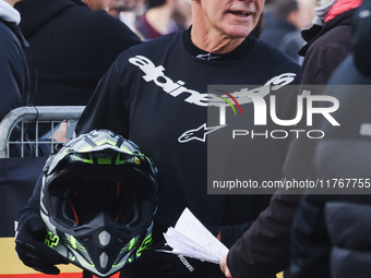 Troy Bayliss attends the Champions Charity Race Legend at MotoLive during the 110th edition of EICMA Milan Motorcycle Show at Rho Fiera Mila...