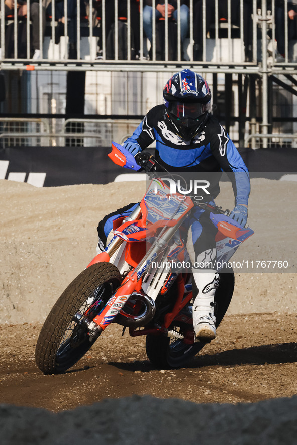 Casey Stoner attends the Champions Charity Race Legend at MotoLive during the 110th edition of EICMA Milan Motorcycle Show at Rho Fiera Mila...