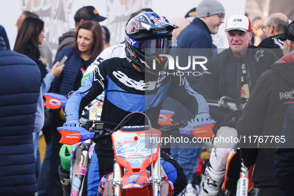 Casey Stoner attends the Champions Charity Race Legend at MotoLive during the 110th edition of EICMA Milan Motorcycle Show at Rho Fiera Mila...