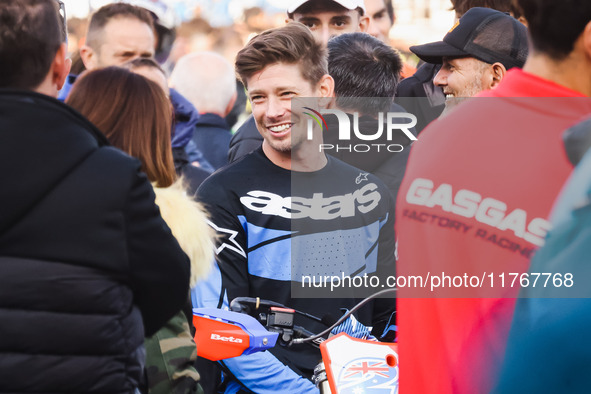 Casey Stoner attends the Champions Charity Race Legend at MotoLive during the 110th edition of EICMA Milan Motorcycle Show at Rho Fiera Mila...