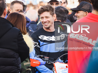 Casey Stoner attends the Champions Charity Race Legend at MotoLive during the 110th edition of EICMA Milan Motorcycle Show at Rho Fiera Mila...