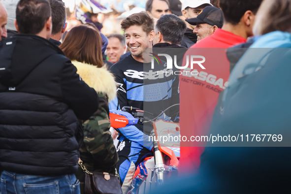 Casey Stoner attends the Champions Charity Race Legend at MotoLive during the 110th edition of EICMA Milan Motorcycle Show at Rho Fiera Mila...