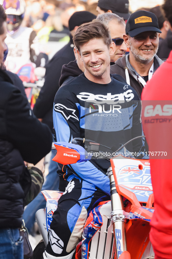 Casey Stoner attends the Champions Charity Race Legend at MotoLive during the 110th edition of EICMA Milan Motorcycle Show at Rho Fiera Mila...