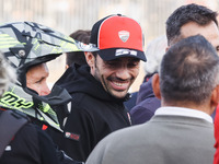 Michele Pirro attends the Champions Charity Race Legend at MotoLive during the 110th edition of EICMA Milan Motorcycle Show at Rho Fiera Mil...