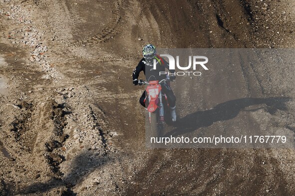 Troy Bayliss attends the Champions Charity Race Legend at MotoLive during the 110th edition of EICMA Milan Motorcycle Show at Rho Fiera Mila...