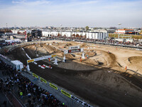 A moment of the race occurs during the Champions Charity Race Legend at MotoLive during the 110th edition of EICMA Milan Motorcycle Show at...