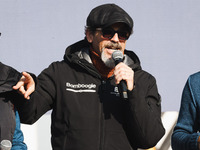 Germano Lanzoni attends the Champions Charity Race Legend at MotoLive during the 110th edition of EICMA Milan Motorcycle Show at Rho Fiera M...