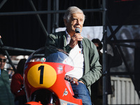 Giacomo Agostini attends the Champions Charity Race Legend at MotoLive during the 110th edition of the EICMA Milan Motorcycle Show at Rho Fi...