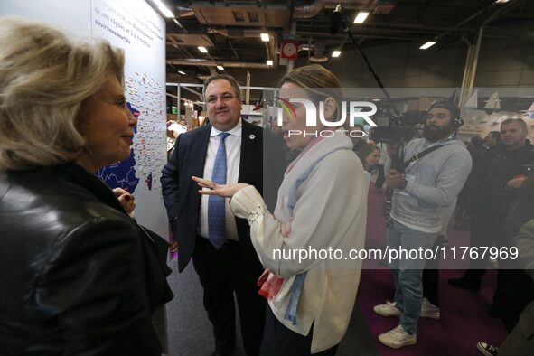 French Minister of Labor and Employment Astrid Panosyan-Bouvet attends the ''Made in France'' (MIF Expo) fair at Parc des Expositions in Par...