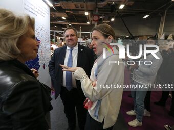 French Minister of Labor and Employment Astrid Panosyan-Bouvet attends the ''Made in France'' (MIF Expo) fair at Parc des Expositions in Par...