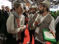 French Minister of Labor and Employment Astrid Panosyan-Bouvet attends the ''Made in France'' (MIF Expo) fair at Parc des Expositions in Par...