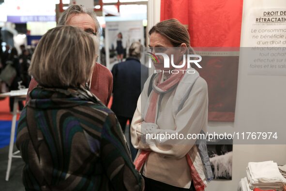 French Minister of Labor and Employment Astrid Panosyan-Bouvet attends the ''Made in France'' (MIF Expo) fair at Parc des Expositions in Par...