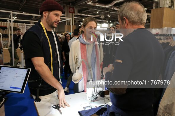 French Minister of Labor and Employment Astrid Panosyan-Bouvet attends the ''Made in France'' (MIF Expo) fair at Parc des Expositions in Par...