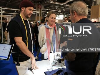 French Minister of Labor and Employment Astrid Panosyan-Bouvet attends the ''Made in France'' (MIF Expo) fair at Parc des Expositions in Par...