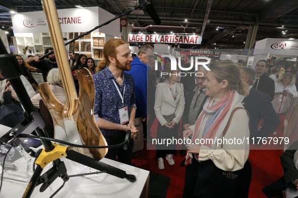 French Minister of Labor and Employment Astrid Panosyan-Bouvet attends the ''Made in France'' (MIF Expo) fair at Parc des Expositions in Par...