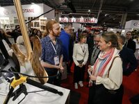 French Minister of Labor and Employment Astrid Panosyan-Bouvet attends the ''Made in France'' (MIF Expo) fair at Parc des Expositions in Par...