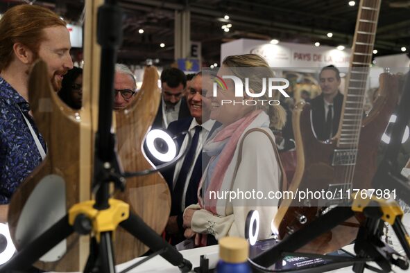 French Minister of Labor and Employment Astrid Panosyan-Bouvet attends the ''Made in France'' (MIF Expo) fair at Parc des Expositions in Par...