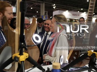 French Minister of Labor and Employment Astrid Panosyan-Bouvet attends the ''Made in France'' (MIF Expo) fair at Parc des Expositions in Par...