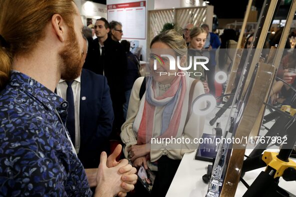 French Minister of Labor and Employment Astrid Panosyan-Bouvet attends the ''Made in France'' (MIF Expo) fair at Parc des Expositions in Par...