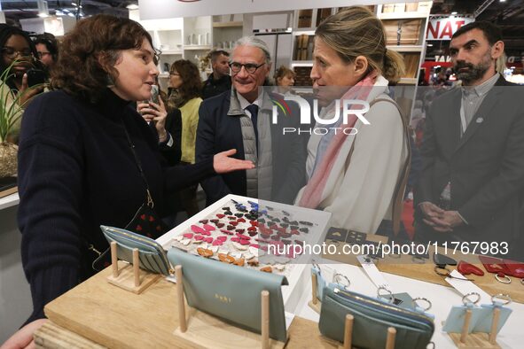 French Minister of Labor and Employment Astrid Panosyan-Bouvet attends the ''Made in France'' (MIF Expo) fair at Parc des Expositions in Par...