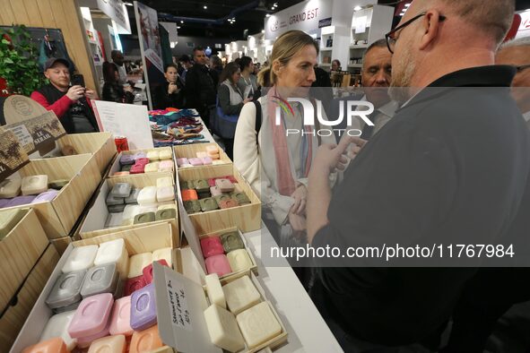 French Minister of Labor and Employment Astrid Panosyan-Bouvet attends the ''Made in France'' (MIF Expo) fair at Parc des Expositions in Par...