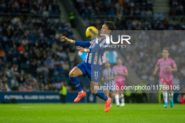 Pepe of FC Porto celebrates during the game against Estoril Praia in the 10th round of the Portuguese Championship 2023/24 at Estadio do Dra...