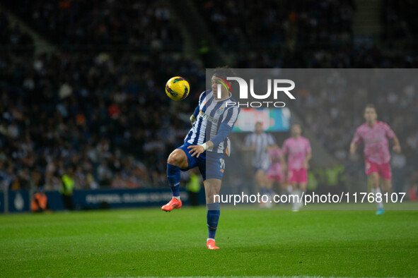 Pepe of FC Porto celebrates during the game against Estoril Praia in the 10th round of the Portuguese Championship 2023/24 at Estadio do Dra...