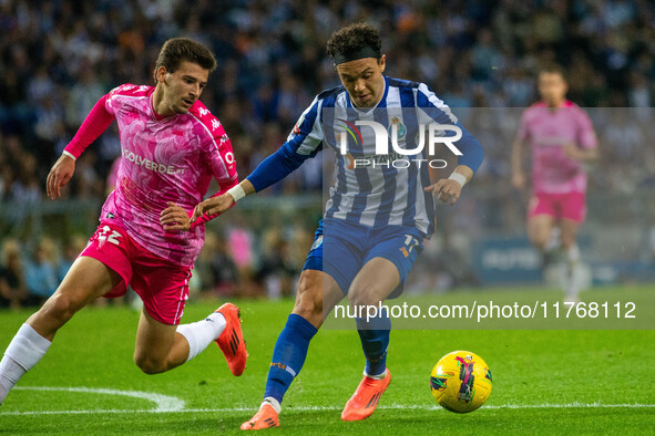 Pepe of FC Porto celebrates during the game against Estoril Praia in the 10th round of the Portuguese Championship 2023/24 at Estadio do Dra...