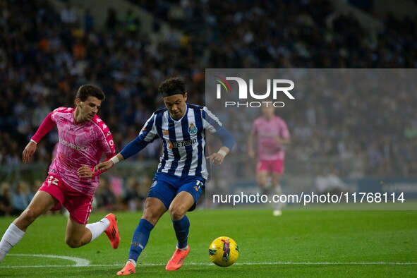 Pepe of FC Porto celebrates during the game against Estoril Praia in the 10th round of the Portuguese Championship 2023/24 at Estadio do Dra...