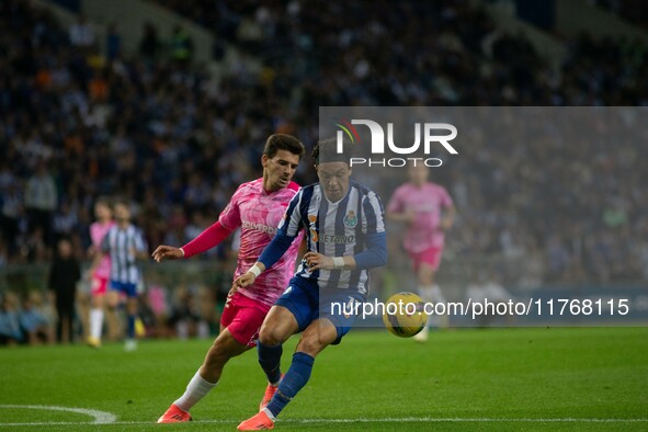 Pepe of FC Porto celebrates during the game against Estoril Praia in the 10th round of the Portuguese Championship 2023/24 at Estadio do Dra...