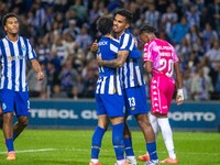 Pepe of FC Porto celebrates during the game against Estoril Praia in the 10th round of the Portuguese Championship 2023/24 at Estadio do Dra...