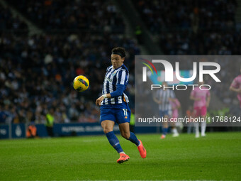 Pepe of FC Porto celebrates during the game against Estoril Praia in the 10th round of the Portuguese Championship 2023/24 at Estadio do Dra...