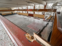 A gym of the sports complex of the Zaporizhzhia Polytechnic National University is damaged by an overnight Russian air strike in Zaporizhzhi...