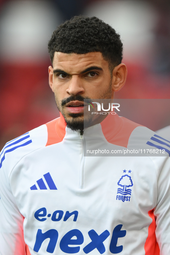 Morgan Gibbs-White of Nottingham Forest participates in the Premier League match between Nottingham Forest and Newcastle United at the City...