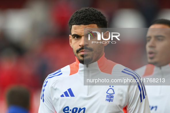 Morgan Gibbs-White of Nottingham Forest participates in the Premier League match between Nottingham Forest and Newcastle United at the City...