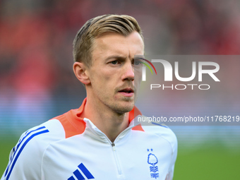 James Ward-Prowse of Nottingham Forest plays during the Premier League match between Nottingham Forest and Newcastle United at the City Grou...