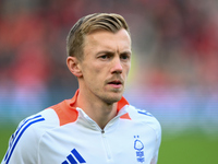 James Ward-Prowse of Nottingham Forest plays during the Premier League match between Nottingham Forest and Newcastle United at the City Grou...